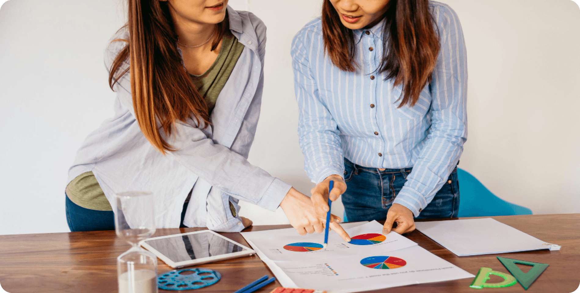 People analyzing credit score charts