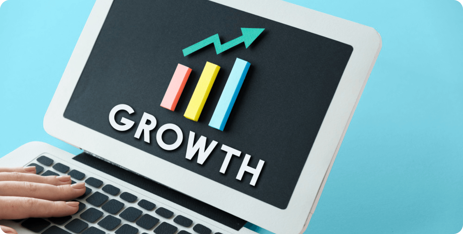 Growth chart showing compound interest concept